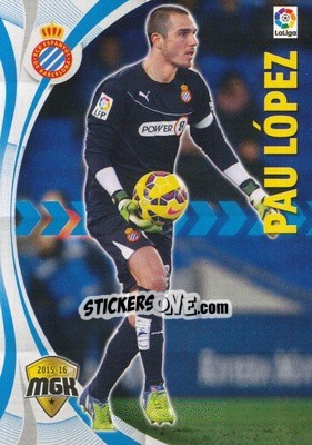 Sticker Pau López - Liga BBVA 2015-2016. Megacracks - Panini