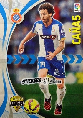 Figurina Cañas - Liga BBVA 2015-2016. Megacracks - Panini