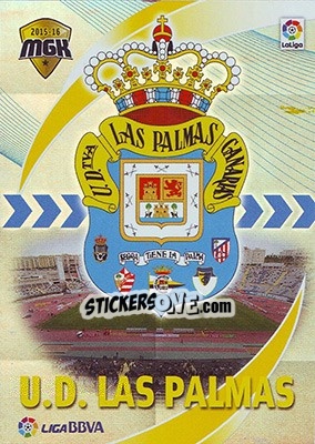 Figurina Escudo Las Palmas - Liga BBVA 2015-2016. Megacracks - Panini