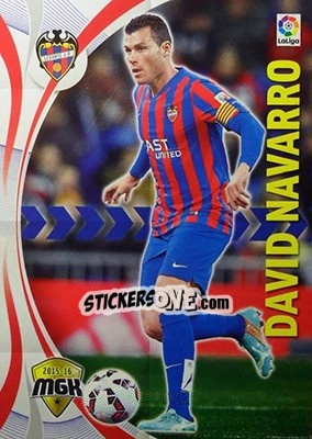 Cromo David Navarro - Liga BBVA 2015-2016. Megacracks - Panini