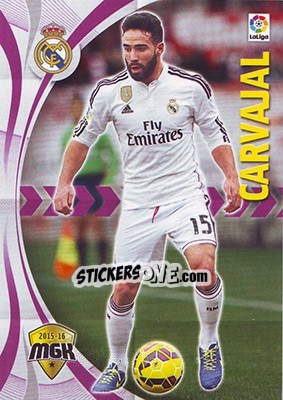 Sticker Carvajal - Liga BBVA 2015-2016. Megacracks n. 329 - Panini