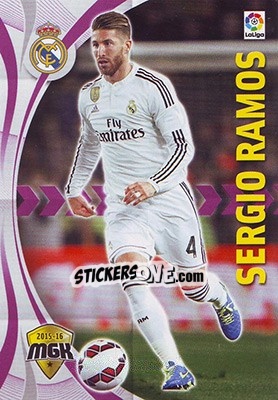 Sticker Sergio Ramos - Liga BBVA 2015-2016. Megacracks - Panini
