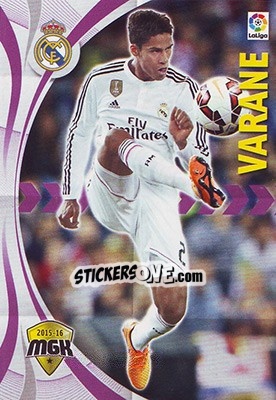 Sticker Varane - Liga BBVA 2015-2016. Megacracks n. 333 - Panini