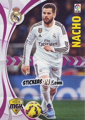 Sticker Nacho Fernández - Liga BBVA 2015-2016. Megacracks n. 334 - Panini