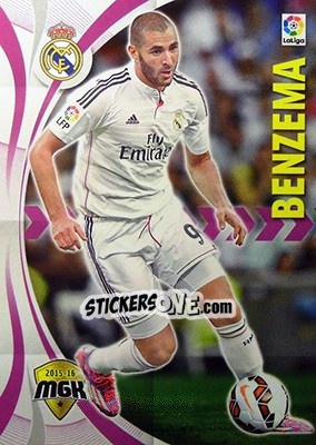 Sticker Benzema - Liga BBVA 2015-2016. Megacracks n. 344 - Panini