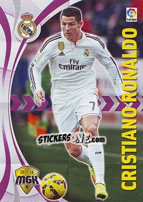 Cromo Cristiano Ronaldo - Liga BBVA 2015-2016. Megacracks - Panini