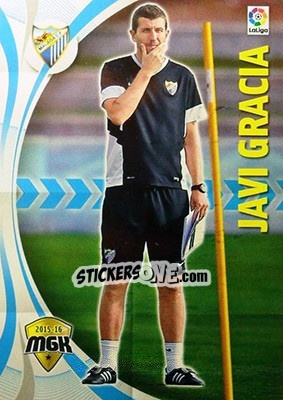 Sticker Javi Gracia - Liga BBVA 2015-2016. Megacracks - Panini