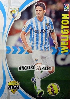 Sticker Weligton - Liga BBVA 2015-2016. Megacracks n. 358 - Panini