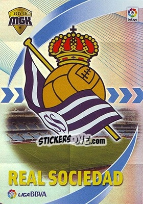 Sticker Escudo R. Sociedad - Liga BBVA 2015-2016. Megacracks - Panini