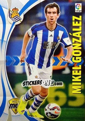 Cromo Mikel González - Liga BBVA 2015-2016. Megacracks n. 413 - Panini
