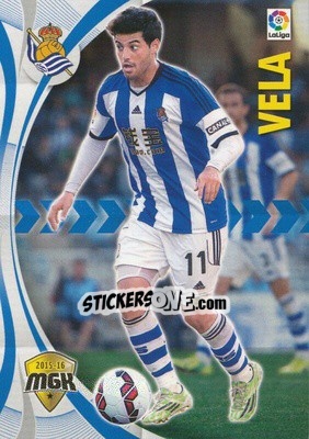 Sticker Carlos Vela - Liga BBVA 2015-2016. Megacracks n. 424 - Panini