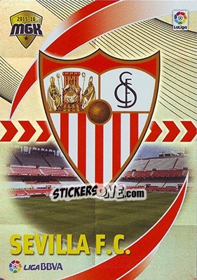 Figurina Escudo Sevilla - Liga BBVA 2015-2016. Megacracks - Panini