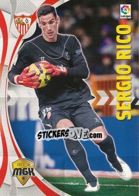 Sticker Sergio Rico - Liga BBVA 2015-2016. Megacracks n. 435 - Panini