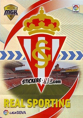 Sticker Escudo Sporting - Liga BBVA 2015-2016. Megacracks n. 460 - Panini