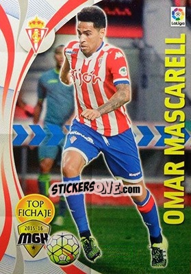 Sticker Omar Mascarell - Liga BBVA 2015-2016. Megacracks n. 481 - Panini