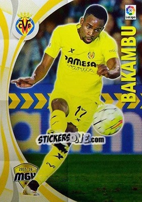 Sticker Bakambu - Liga BBVA 2015-2016. Megacracks n. 532 - Panini