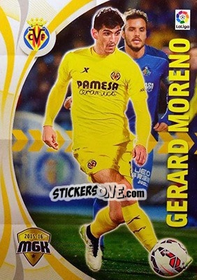 Sticker Gerard Moreno - Liga BBVA 2015-2016. Megacracks - Panini