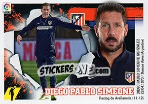Cromo ENTRENADOR ATLéTICO - Diego Simeone (2) - Liga Spagnola 2015-2016 - Colecciones ESTE