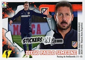 Sticker ENTRENADOR ATLéTICO - Diego Simeone (2) - Liga Spagnola 2015-2016 n. 32 - Colecciones ESTE