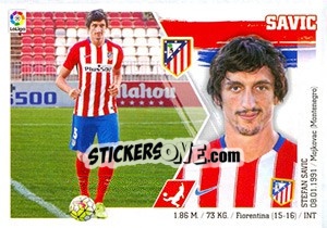 Sticker Stefan Savic (8) - Liga Spagnola 2015-2016 - Colecciones ESTE