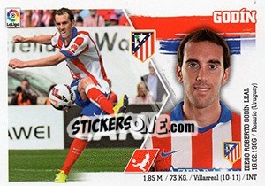 Sticker Godín (9) - Liga Spagnola 2015-2016 n. 39 - Colecciones ESTE