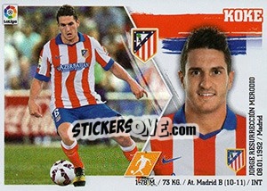 Sticker Koke (16) - Liga Spagnola 2015-2016 n. 46 - Colecciones ESTE