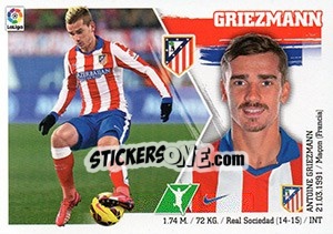 Sticker Griezmann (19) - Liga Spagnola 2015-2016 n. 49 - Colecciones ESTE
