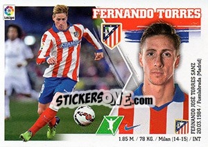 Sticker Fernando Torres (20) - Liga Spagnola 2015-2016 n. 50 - Colecciones ESTE