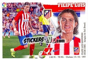Sticker Filipe Luis (21) - Liga Spagnola 2015-2016 n. 51 - Colecciones ESTE