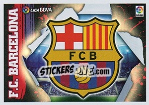Sticker ESCUDO FC BARCELONA (1) - Liga Spagnola 2015-2016 n. 61 - Colecciones ESTE