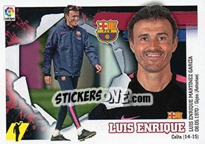 Sticker ENTRENADOR FC BARCELONA - Luis Enrique (2) - Liga Spagnola 2015-2016 n. 62 - Colecciones ESTE