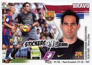 Sticker Claudio Bravo (3) - Liga Spagnola 2015-2016 - Colecciones ESTE