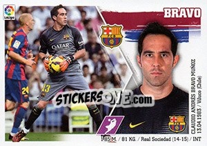 Sticker Claudio Bravo (3) - Liga Spagnola 2015-2016 n. 63 - Colecciones ESTE