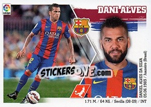 Sticker Dani Alves (5) - Liga Spagnola 2015-2016 n. 65 - Colecciones ESTE