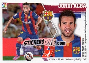 Sticker Jordi Alba (11) - Liga Spagnola 2015-2016 n. 71 - Colecciones ESTE