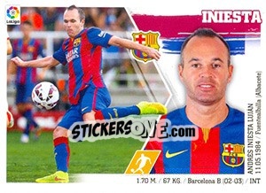 Sticker Iniesta (14) - Liga Spagnola 2015-2016 n. 74 - Colecciones ESTE