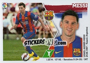 Sticker Messi (17) - Liga Spagnola 2015-2016 n. 77 - Colecciones ESTE
