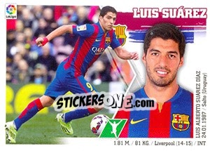 Sticker Luis Suárez (19) - Liga Spagnola 2015-2016 n. 79 - Colecciones ESTE