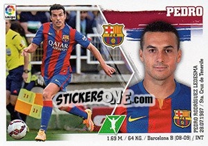 Sticker Pedro Rodríguez (20) - Liga Spagnola 2015-2016 n. 80 - Colecciones ESTE