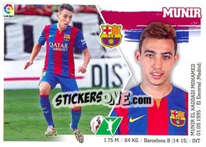 Sticker Munir (COLOCA) (20 BIS) - Liga Spagnola 2015-2016 n. 83 - Colecciones ESTE