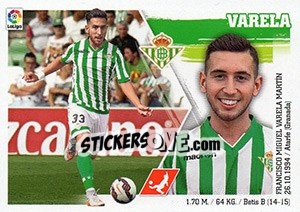 Sticker Varela (10) - Liga Spagnola 2015-2016 - Colecciones ESTE