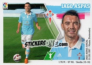 Sticker Iago Aspas (20) - Liga Spagnola 2015-2016 n. 140 - Colecciones ESTE