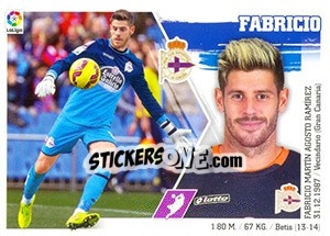 Figurina Fabricio (3) - Liga Spagnola 2015-2016 n. 153 - Colecciones ESTE