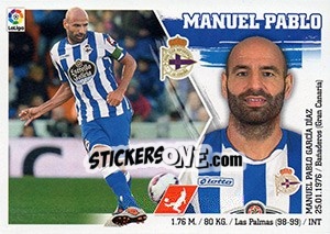 Sticker Manuel Pablo (6) - Liga Spagnola 2015-2016 n. 156 - Colecciones ESTE