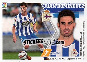 Sticker Juan Domínguez (14) - Liga Spagnola 2015-2016 n. 164 - Colecciones ESTE
