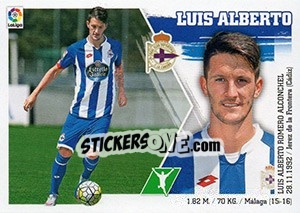 Sticker Luis Alberto (18) - Liga Spagnola 2015-2016 n. 168 - Colecciones ESTE