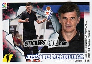 Sticker ENTRENADOR EIBAR - José Luis Mendilíbar (2) - Liga Spagnola 2015-2016 - Colecciones ESTE