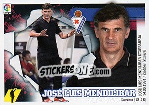 Sticker ENTRENADOR EIBAR - José Luis Mendilíbar (2) - Liga Spagnola 2015-2016 n. 182 - Colecciones ESTE