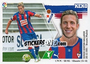 Sticker Keko (17) - Liga Spagnola 2015-2016 n. 197 - Colecciones ESTE