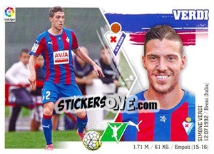 Sticker Verdi (COLOCA) (19 BIS) - Liga Spagnola 2015-2016 n. 204 - Colecciones ESTE